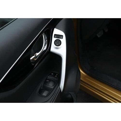 Higher star 2pcs Interior door shake hands decoration cover protection scuff plate For Nissan Qashqai X-trail 2015-2017