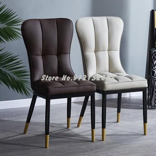 High-end home backrest light luxury dining chair modern minimalist Nordic dining table chair makeup stool hotel chair desk