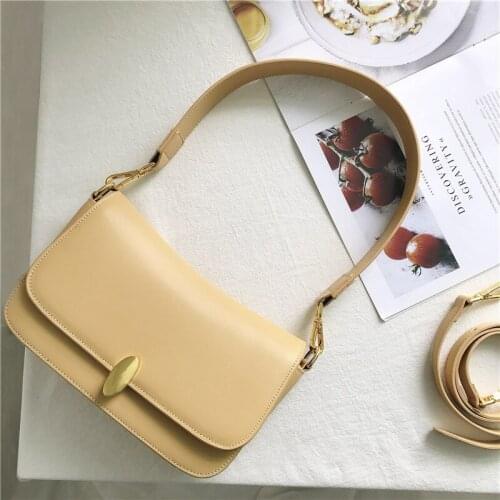 2021 New Handle Bag Women Retro Underarm Bag High Quality Leather Shoulder Bag Exquisite Female Small Square Crossbody Bag