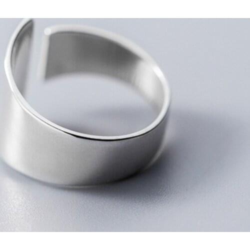 Brief 925 sterling silver rings Female, Irregular style,Adjustable opening,Wide surface rings for women,party engagement jewelry