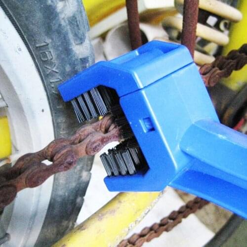 2@# Motorcycle Chain Cleaner Clean Machine Brushes Cycling Kit Bike Bicycle Brush Maintenance Tool for Outdoors Clean Accessory