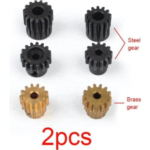 2Pcs 3.17mm 5mm Motor Metal Gear 13/15/17T Steel/Brass Drive Motor Shaft Pinion M0226 0.8M For Huanqi 727 DIY RC Car Model