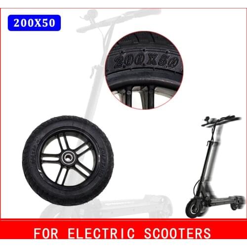 200x50 Solid Tire with Plastic Hub for Electric Scooter 8 Inch Solid Wheel Explosion-proof Puncture Proof Tubeless Tyre Parts