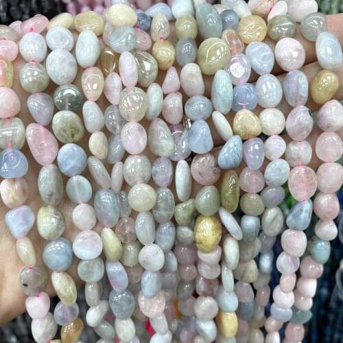 5-12mm Irregular Morganite Crystal Beads Natural Loose Beads For Jewelry Making DIY Ear Studs Bracelet Accessories 15