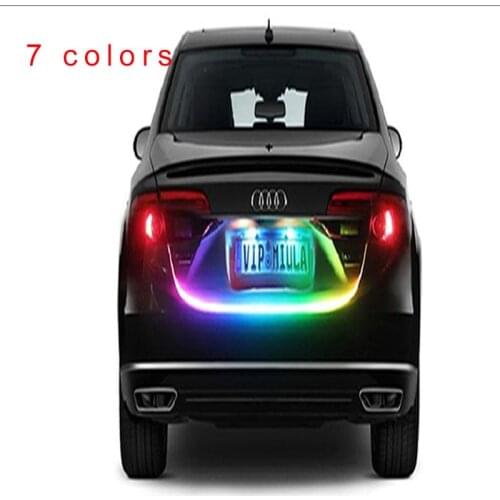 60 Led Car Tail Box Streamer Light Colorful Trunk Marquee Running Water Lamp Decorative Light with Super Bright Led Light Bar