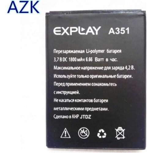 AZK 5PCS/Lot 1800mAh New High Quality Explay A351 Battery for Explay A351 Cell Phone in stock + Track Code