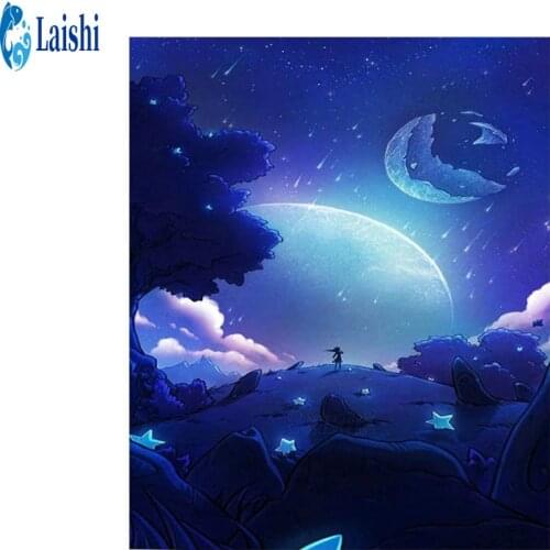 Diamond Painting People logistics star rain make a wish Cross Stitch Kits Embroidery Full Mosaic Rhinestone Craft for Home Decor