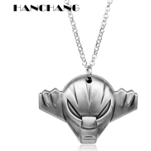 Anime Kotetsu Jeeg Necklace Toy Robot Mask Pendants Necklace Women Man Trendy Jewelry Link Chain Collier