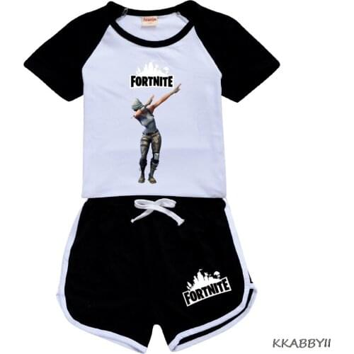 Fortnites Boys Girls Outfits Toddler Clothing Set Boutique Kids Girl Clothes Cartoon Featured Short Sleeve Suit