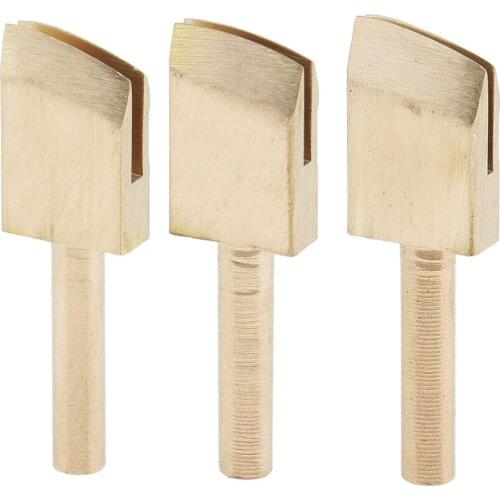 3Pieces Brass Leather Edge Sealing Tools Soldering Iron Tip to Burn Edge Decorate
