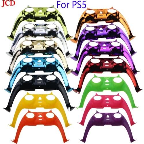 JCD Controlador Manejar Frontal Media Carcasa Shell Para Sony- PS5 Gamepad De Tira Decorativa Piel Caso Cubierta De Placa Fron