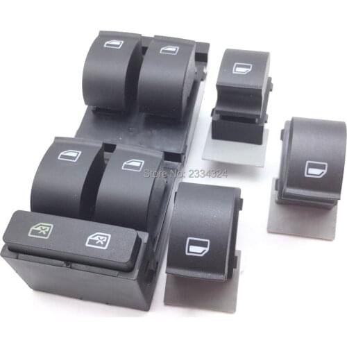 4B0 959 851/4B0 959 855A For Audi A3 A6 C5 RS6 S6 Allroad 1998 - 2004 Single Master Power Window Switch Panel Button