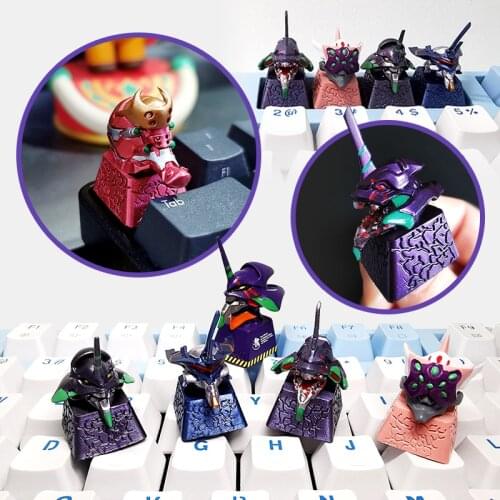 Resin Anime EVA Keycaps Three-dimensional Personality Keycap Homemade Mechanical Game Keyboard Key Caps For Cherry MX Axis