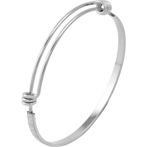 MJB0493 100pcs Multi Size Fashion Wiring Expandable Adjustable Blank Charms Bracelet Bangle For DIY Beads Pendants