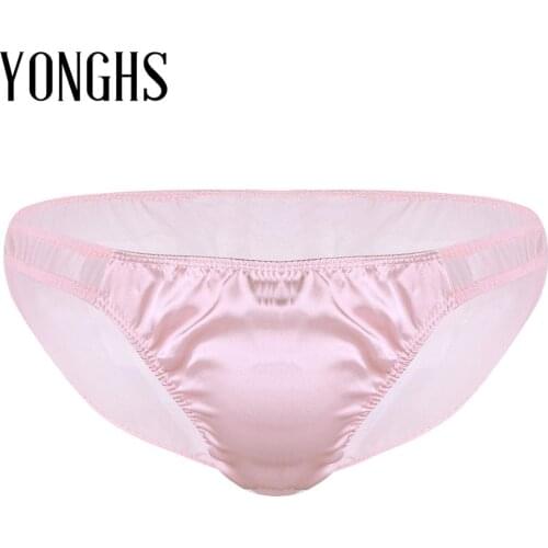 Mens Lingerie Bikini Underwear Soft Breathable Sheer Mesh Shiny Underpants Ruffle Bikini Briefs Underwear Hot Sexy Panties