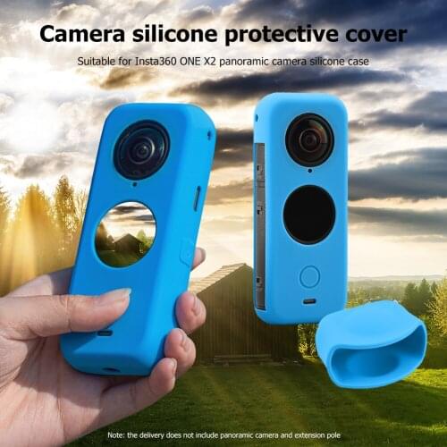 Soft Silicone Case Shell for Insta360 One X2 Camera Dustproof Lens Protector Sleeve Cover Protective Case Camera Accessories