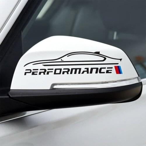 2pcs New performance Rearview Mirror Sticker Decal Car-Styling For BMW e46 e39 e36 e90 e60 f30 e30 e34 f10 exterior accessories