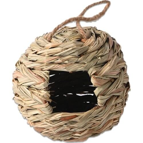 Natural Coconut Shell Bird Nest House Pet Parrot Hut Cage Hanging Toy