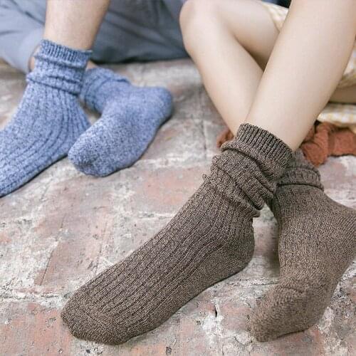 2021 Socks Women Bed Sock Pure Color Fluffy Winter Soft Floor Home Accessories Cotton Loose Thick Warm New Years Gift