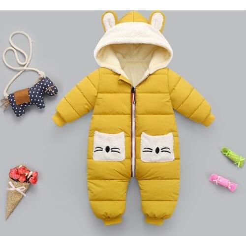 New Winter Overalls for Kids Coat Baby Snow Wear Newborn Snowsuit Boy Warm Down Cotton Girl Clothes Bodysuit