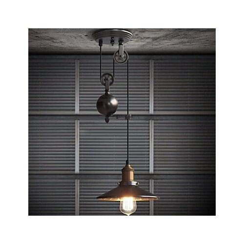 Nordic Loft Pulley Lift Droplight Edison Pendant Light Fixtures Vintage Industrial Lighting For Dining Room Bar Hanging Lamp