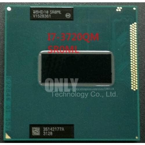 Free Shipping INTEL CPU I7-3720QM CPU processor SR0ML I7 3720QM SROML 2.6G-3.6G/6M HM75 HM77