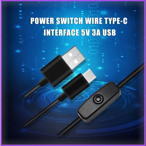 Raspberry pi 4 power switch line type-c interface 5V 3A USB power supply line RPI125