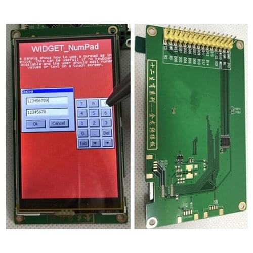 3.5 inch TFT LCD Resistive Touch Screen (16:9) with Adapter Board 8Bit 8080 MCU Interface 240*400