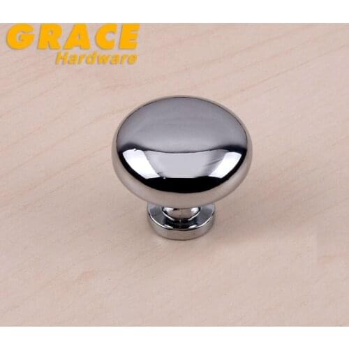 Chrome Cabinet Drawer Knob Modern And Simple European Style Garden Wardrobe Cabinet Handle(L:28mm)