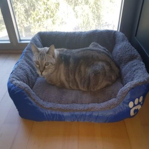Dog Baskets (S-3XL) Large Pet Cat Bed 8Colors Warm Cozy Cats Dogs House Soft Fleece Nest Mat Autumn Winter Waterproof Kennel
