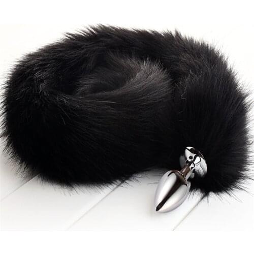 Super Long Fox Anal Plug Metal Fake Furry Butt Plug SM Anus Expander Gay Fetish Anal Toys Cosplay Adult Sex Toys For Man Women