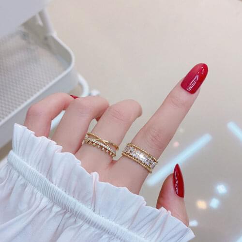 All-Match Temperament Exquisite Shine Rings Personalized Wedding Glamour Ring For Women Luxury Jewelry Rings Glamour Female Ring