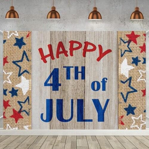 Happy 4th Of July Wood Board Photography Backdrops Newborn Baby Shower Independence Day Holiday Cheers Photo Backgrounds Vinyl