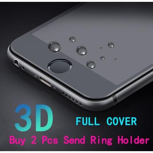9H 3D Curved Tempered Glass For Apple iPhone 7 6 6s Premium Real 9H Carbon Fiber Film Full Screen Protector Cover case