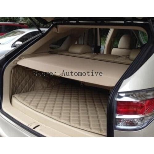 Car Rear Trunk Security Shield Cargo Cover For LEXUS RX450h 2009-2015 PARCEL SHELF SHADE TRUNK LINER SCREEN RETRACTABLE