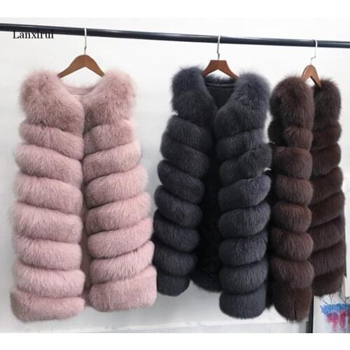 Womens new faux fox fur shoulder shoulder fur vest for warm autumn winter fashion, Russian winter street style