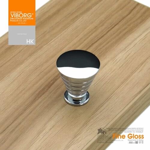 2 pieces) VIBORG Deluxe 25mm Solid Brass Cabinet Cupboard Door Drawer Handle Pulls Knobs, chrome, SA-C121A