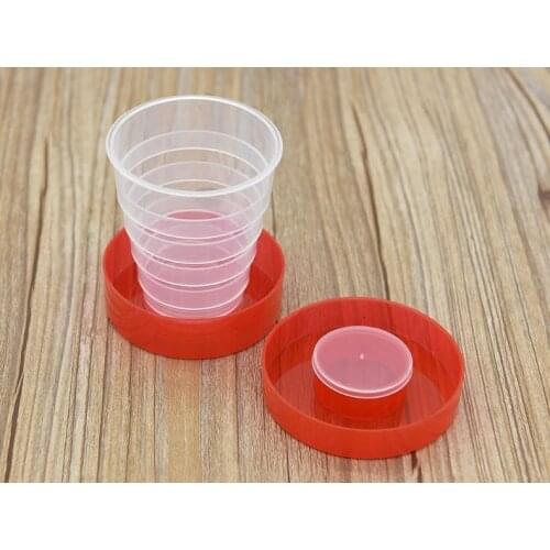 200pcs Free Shipping Travel Mug Portable Retractable Folding Mini Telescopic Cup Folding Outdoor Cups Random Colo