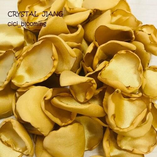 2020 Golden Color Rose Petals table decor Petals For Weddings Flower Girl Rose Petal
