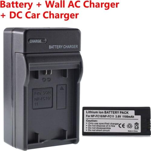 Battery + Home&Car Charger for Sony Cyber-shot DSC-P3 Cyber-shot DSC-V1 NP-FC11 NP-FC10 Cyber-shot Sponsored