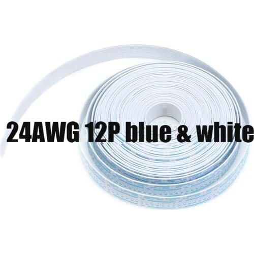 Free shipping high quality 10M 24AWG 12P Blue white Cable Tinned copper wire (11)