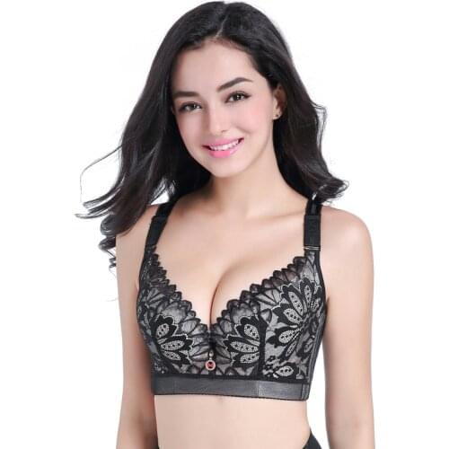 Slim fat mm cup Anti-running light gathering and anti-sagging Large cup bra Extra thin lace 120DE sujetador mujer big size bra