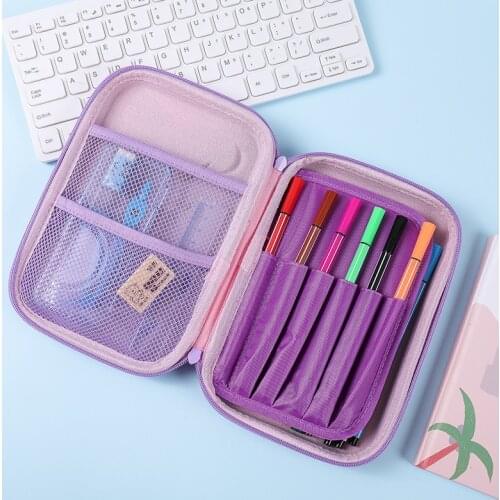 Kawaiii Art Pen School Pencil Case for Girl Cartoon Unicorn Waterproof Makeup Brush Boxes Stationery Office Supplish Storage Bag