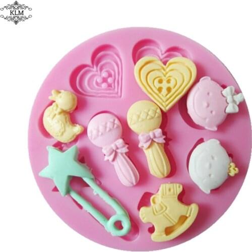 Double heart microphone resin mold DIY chocolate making mold cake decoration accessories tool kitchen baking tool KLM
