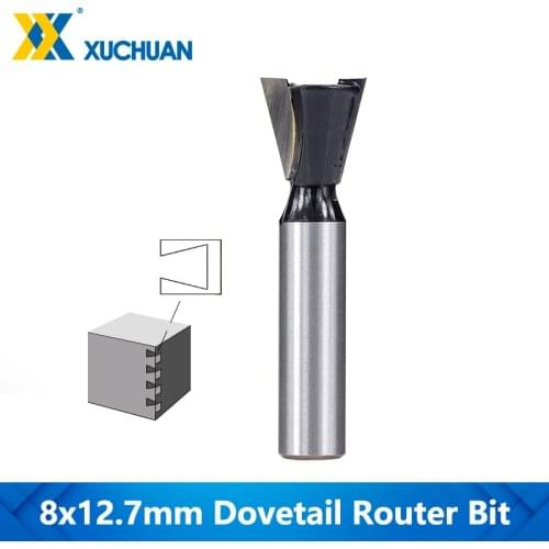 Dovetail Router Bit Joint Router Bits Engraving Bits Woodworking Milling Cutter 8x12.7mm Shank Wood Cutting Tool Wood Router Bit