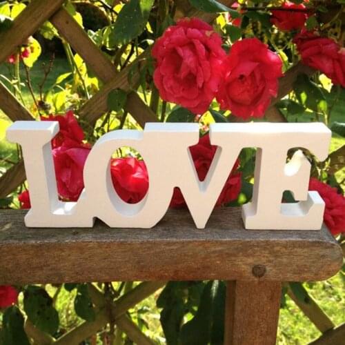 Small White Wood Letter Alphabet DIY Personalised Design Wood Decorative Art Crafts Home Table Wedding Party Home Decoration
