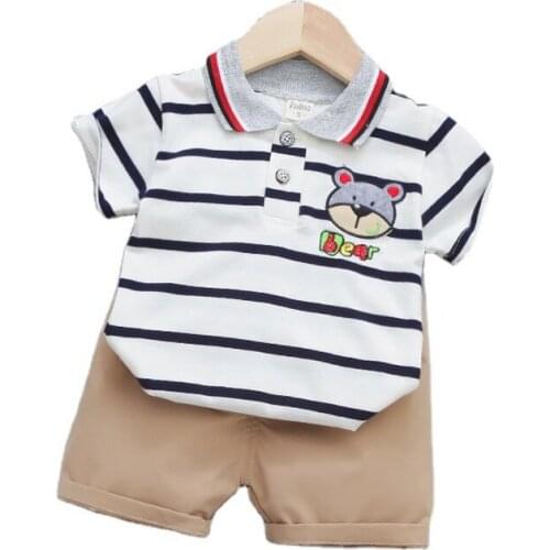 Infant Fashion Summer Baby Girl Clothes New Children Boys Cotton T Shirt Shorts 2Pcs/sets Toddler Sports Costume Kids Tracksuits
