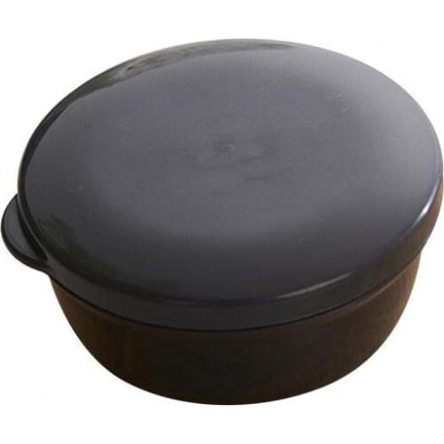 Soap Box Mini Draining Rack Round Shape Soap Box with Cover for Bathroom