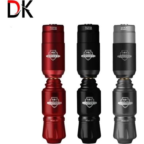 DK Mini Rocket Tattoo Machine Set Japan Motor Wireless Tattoo Power Supply RCA Interface Rotary Tattoo Pen Kit