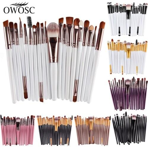 OWOSC 20/5Pcs Makeup Brush Set Cosmetic Powder Eye Shadow Eyeliner Foundation Blush Blend Beauty woman makeup brushes Maquiagem